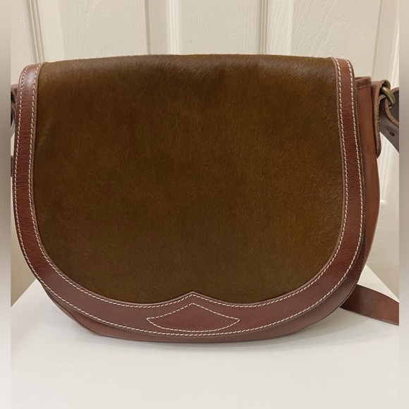 Ralph Lauren RUGBY Pony Hair Leather Saddle Bag (Rare!!) Seen on Taylor Swift - Picture 2 of 9